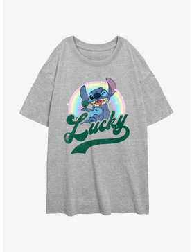 Disney Lilo & Stitch Lucky Rainbow Girls Oversized T-Shirt, , hi-res