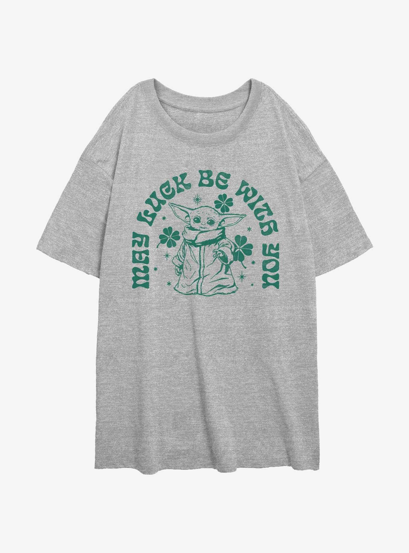 Star Wars The Mandalorian Grogu Luck Girls Oversized T-Shirt, , hi-res
