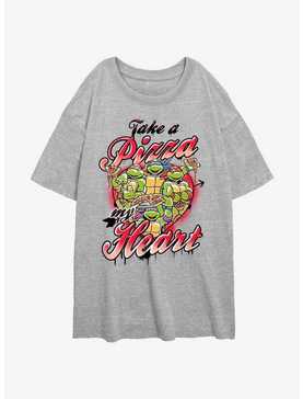 Teenage Mutant Ninja Turtles Pizza Heart Girls Oversized T-Shirt, , hi-res