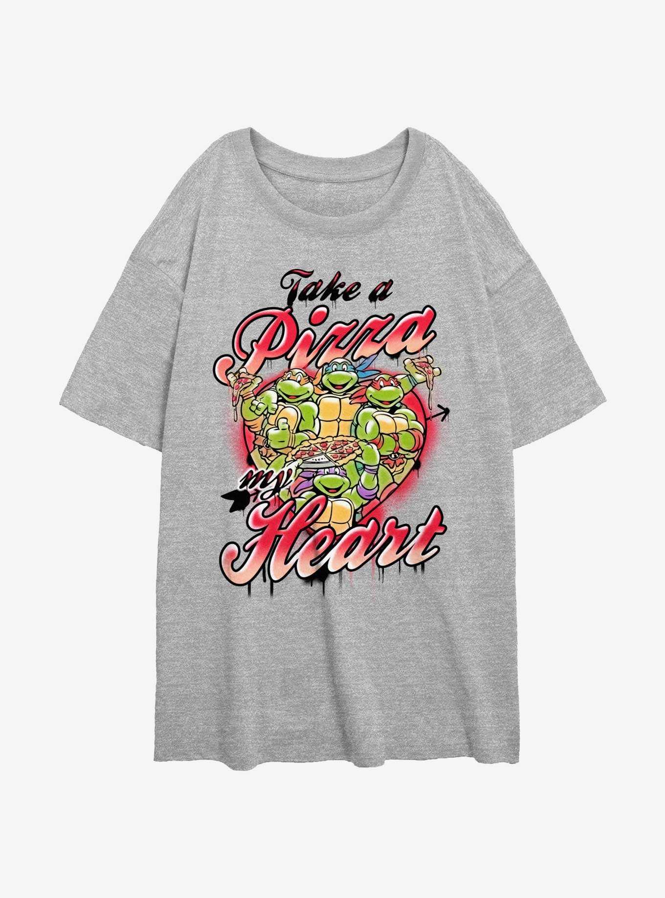 Teenage Mutant Ninja Turtles Pizza Heart Girls Oversized T-Shirt, , hi-res