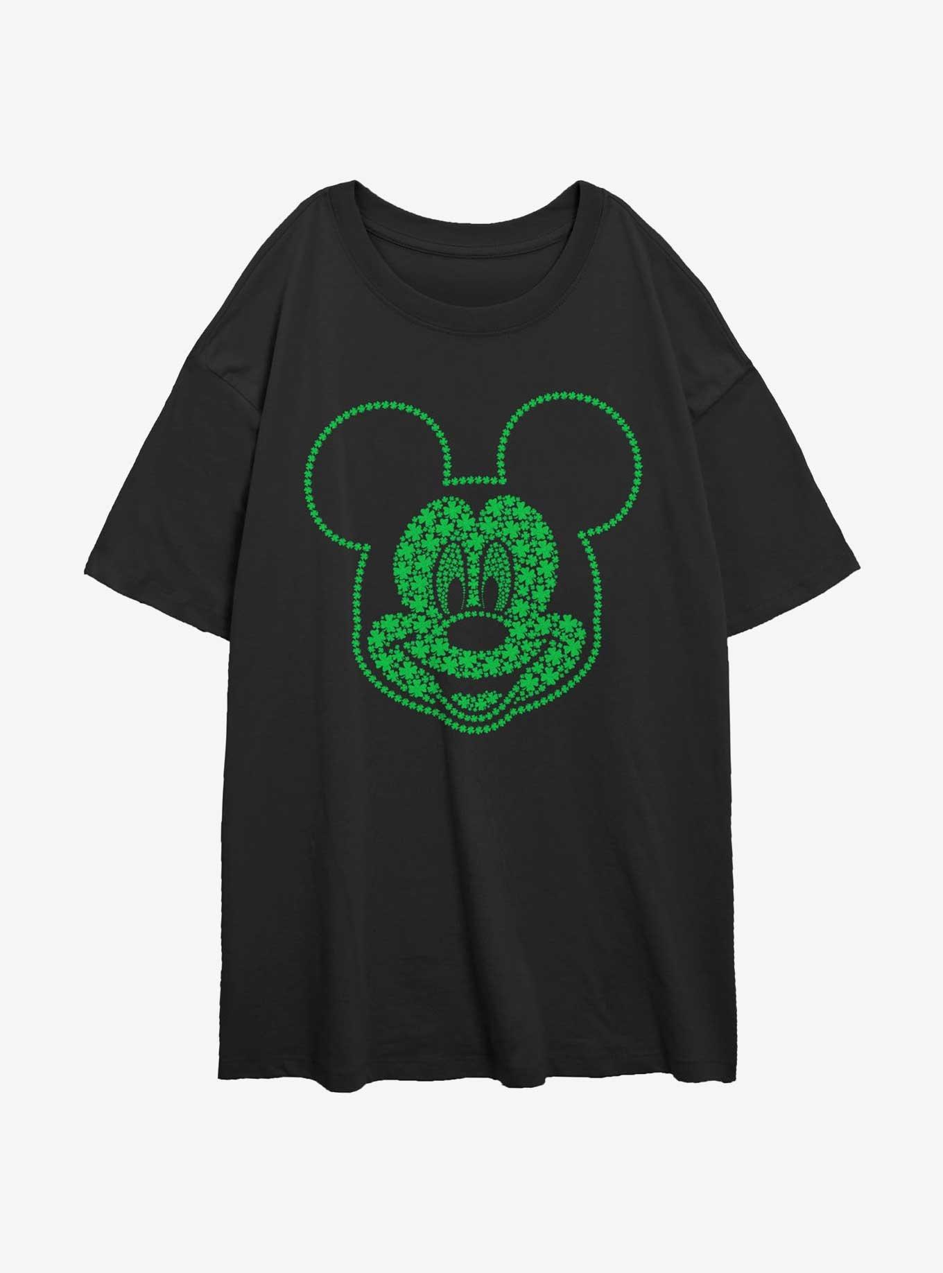 Disney Mickey Mouse Shamrocks Girls Oversized T-Shirt