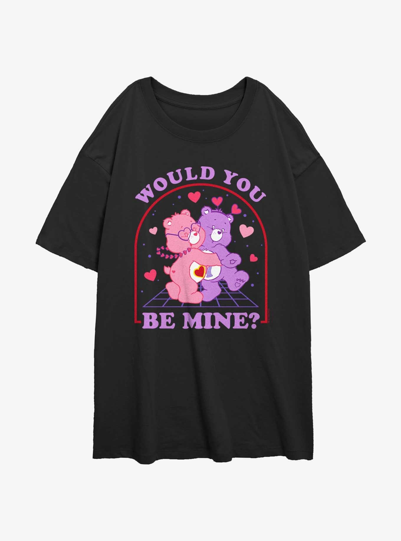 Care Bears Love-A-Lot Bear & Share Bear Would You Be Mine Girls Oversized T-Shirt