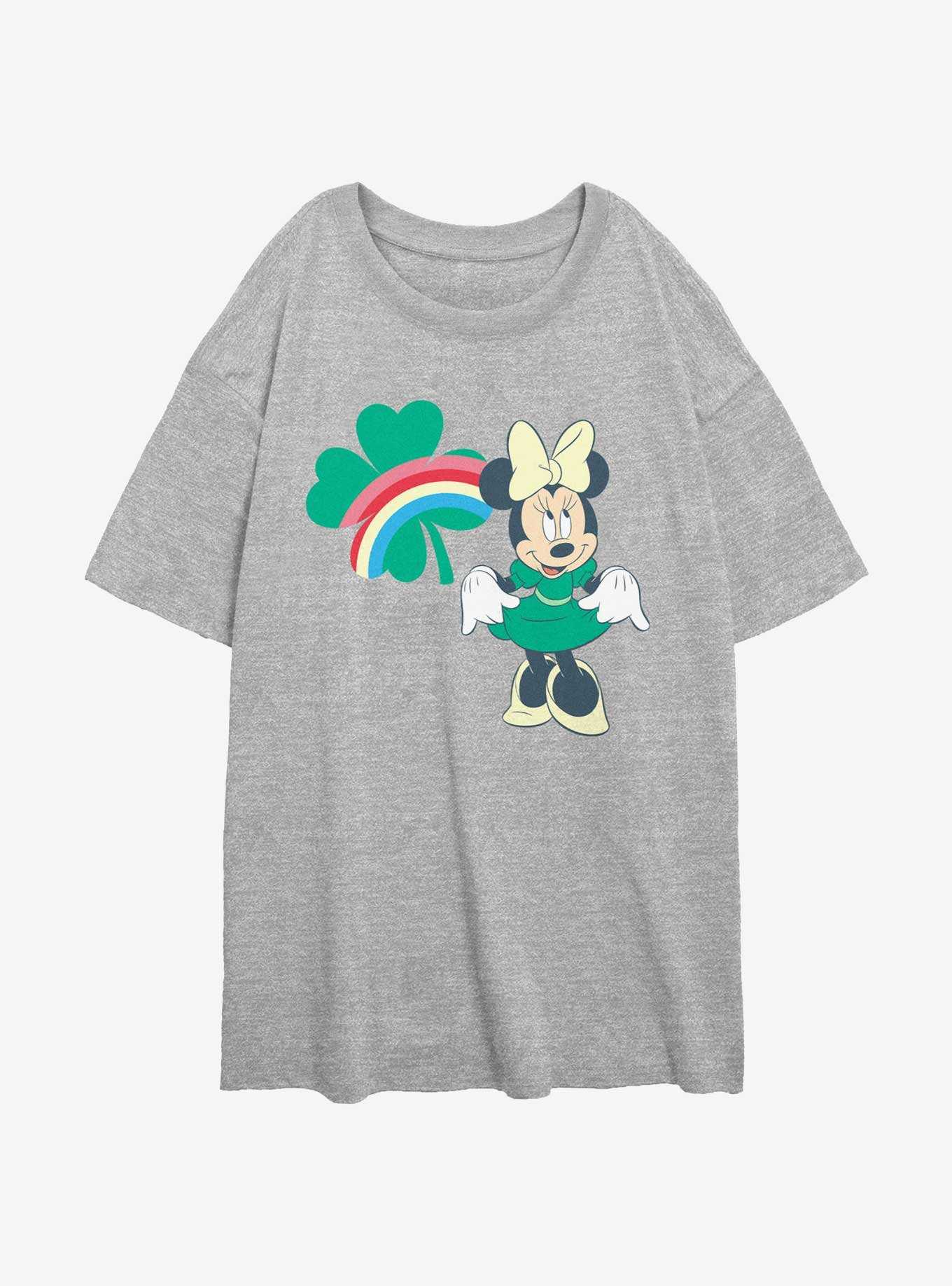 Disney Minnie Mouse Clover Rainbow Girls Oversized T-Shirt, , hi-res
