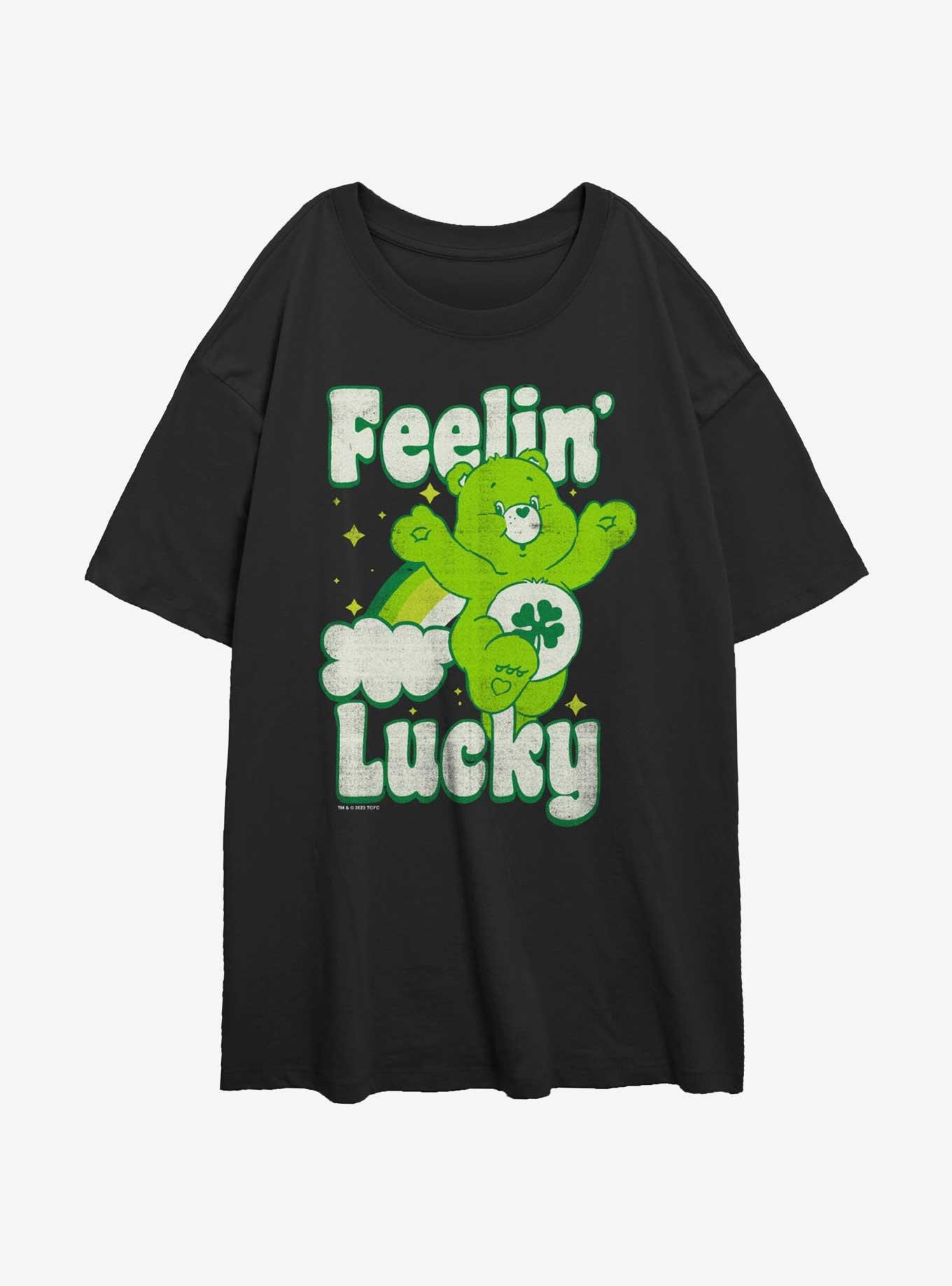 Care Bears Feelin' Lucky Girls Oversized T-Shirt, BLACK, hi-res