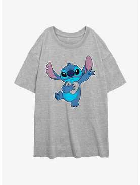 Disney Lilo & Stitch Ohana Heart Girls Oversized T-Shirt, , hi-res
