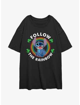 Disney Lilo & Stitch Follow The Rainbow Girls Oversized T-Shirt, , hi-res