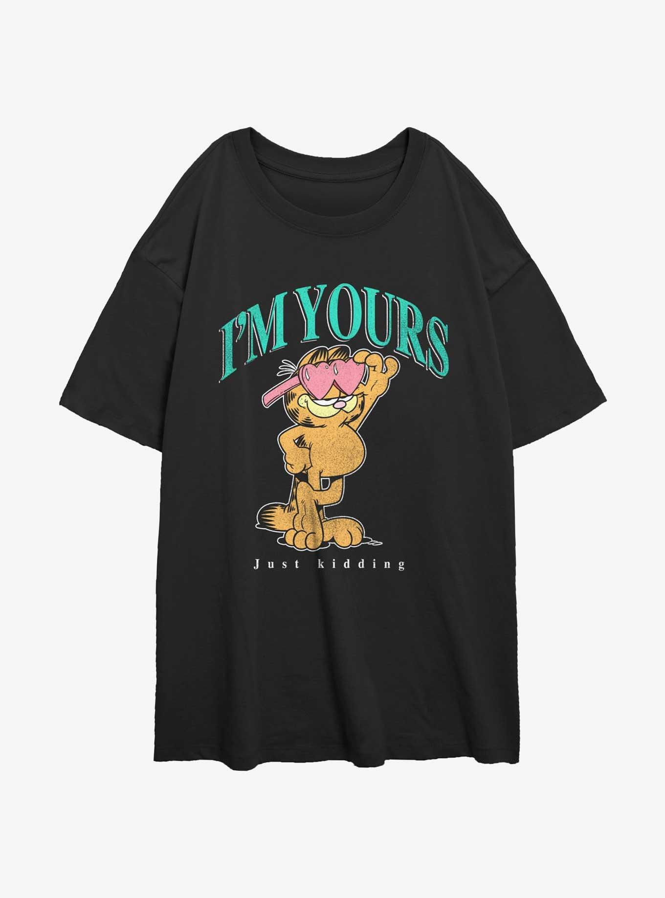 Garfield I'm Yours Girls Oversized T-Shirt, BLACK, hi-res