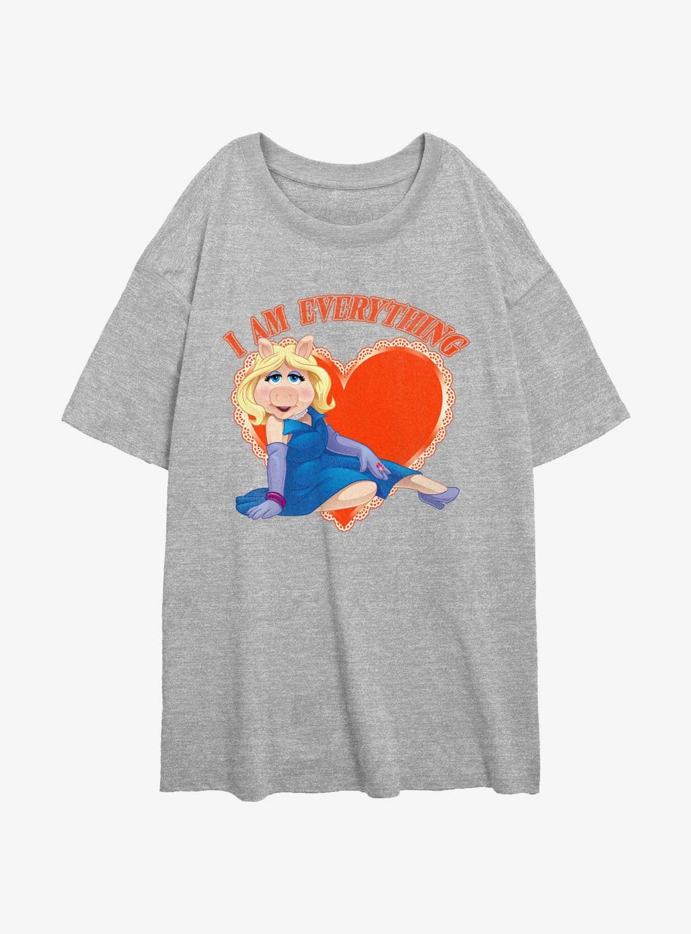 Disney The Muppets Miss Piggy I Am Everything Girls Oversized T-Shirt, ATH HTR, hi-res