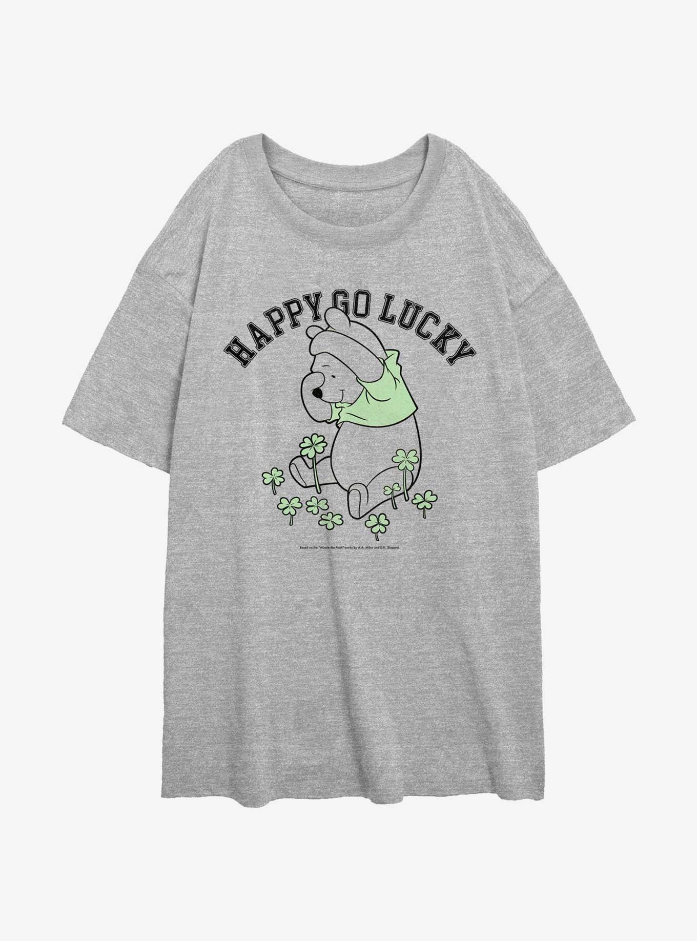 Disney Winnie The Pooh Happy Go Lucky Girls Oversized T-Shirt, , hi-res
