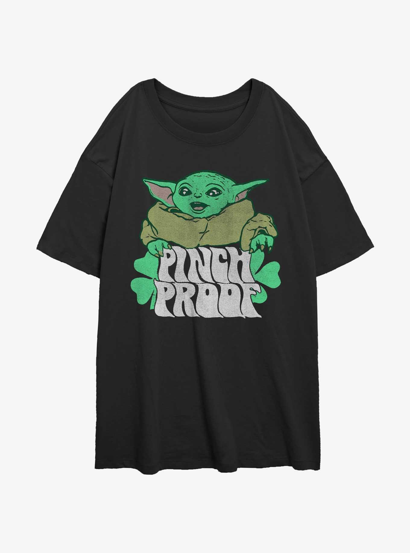 Star Wars The Mandalorian Pinch The Baby Girls Oversized T-Shirt, BLACK, hi-res