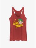 Lucky Charms Logo Retro Girls Tank, RED HTR, hi-res