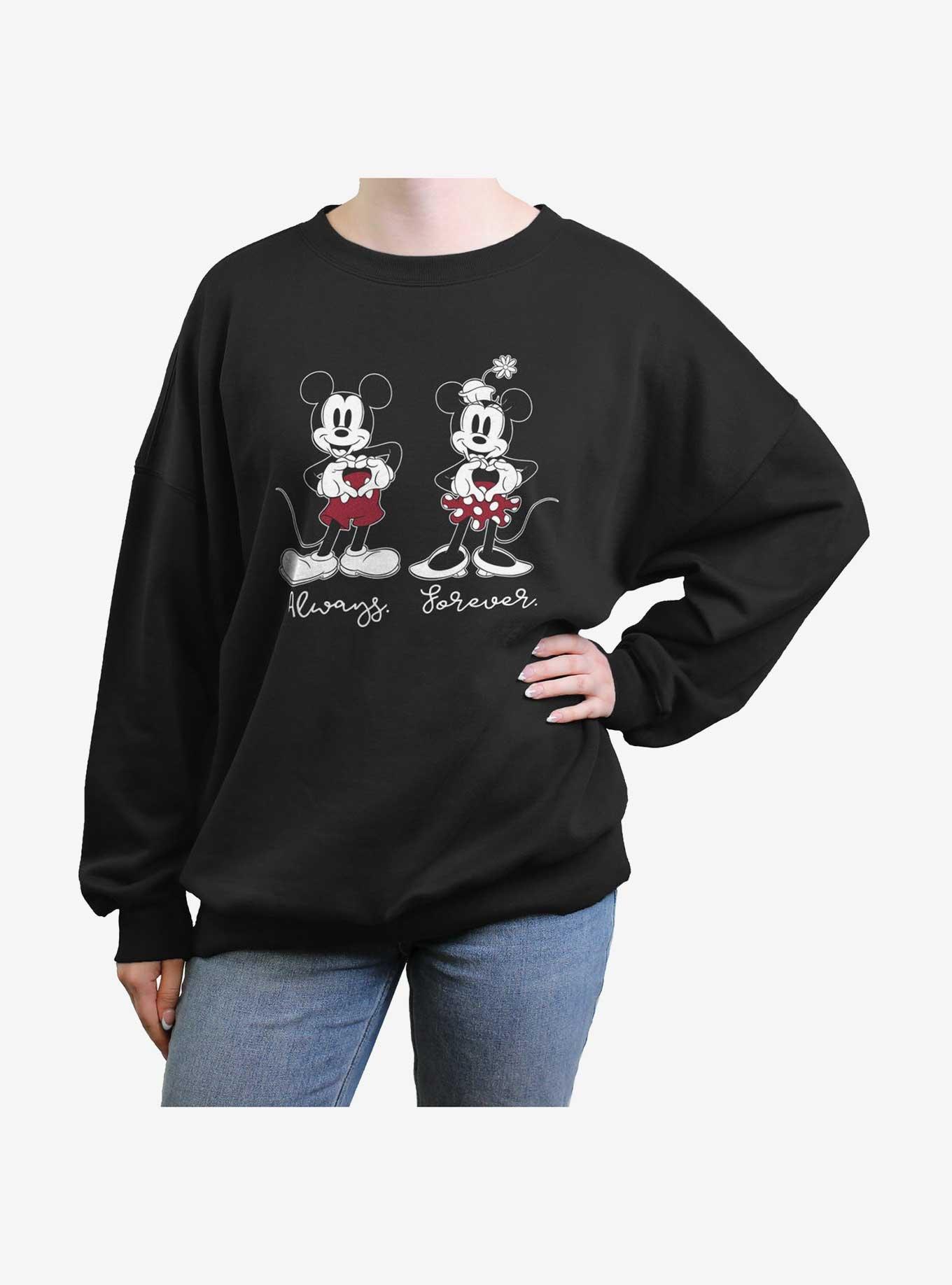 Disney Mickey Mouse & Minnie Mouse Always Forever Girls Oversized Sweatshirt, , hi-res