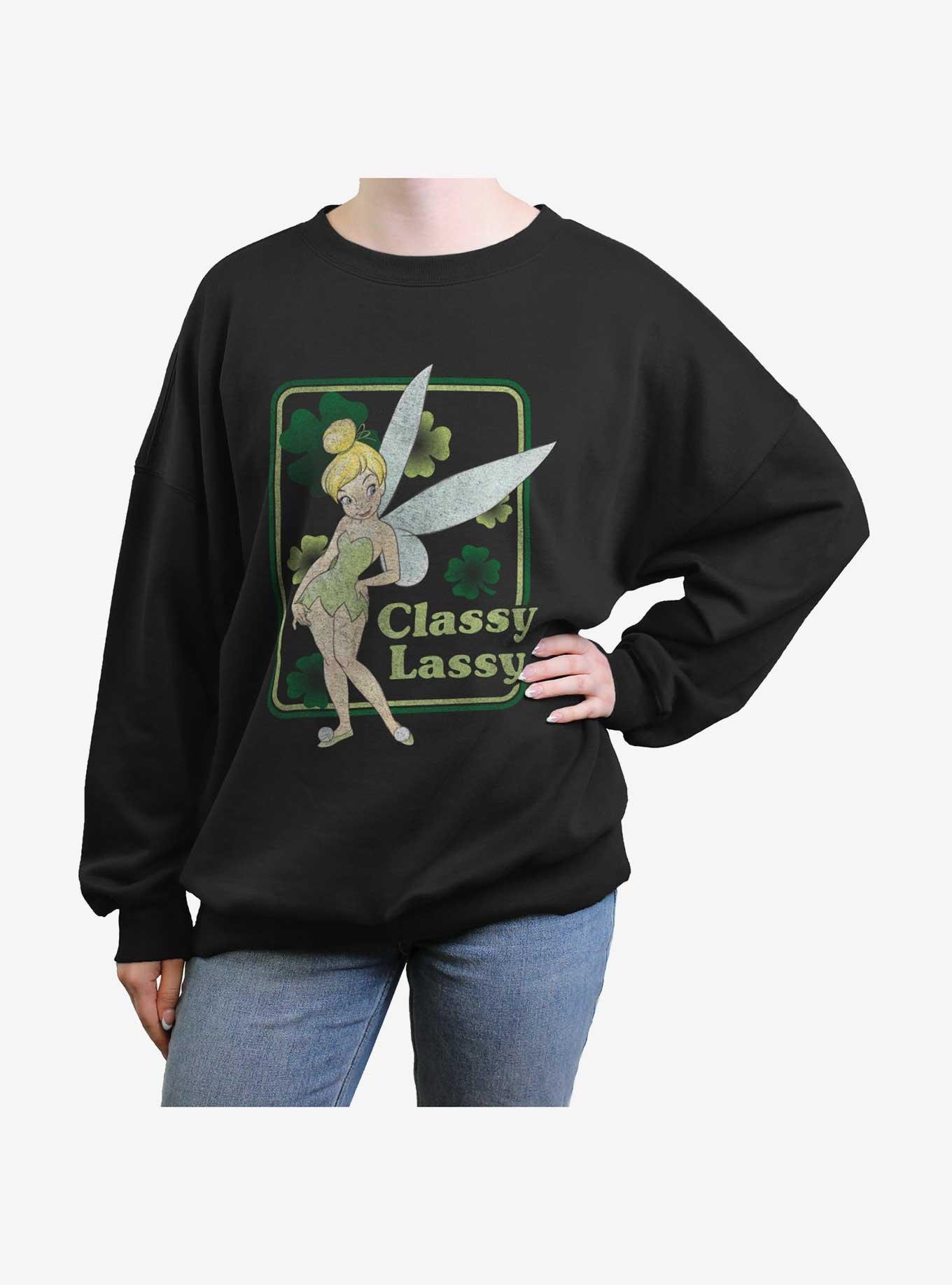 Disney Tinker Bell Classy Lassy Tink Girls Oversized Sweatshirt
