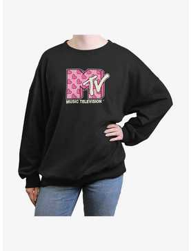 MTV Heart Logo Girls Oversized Sweatshirt, , hi-res