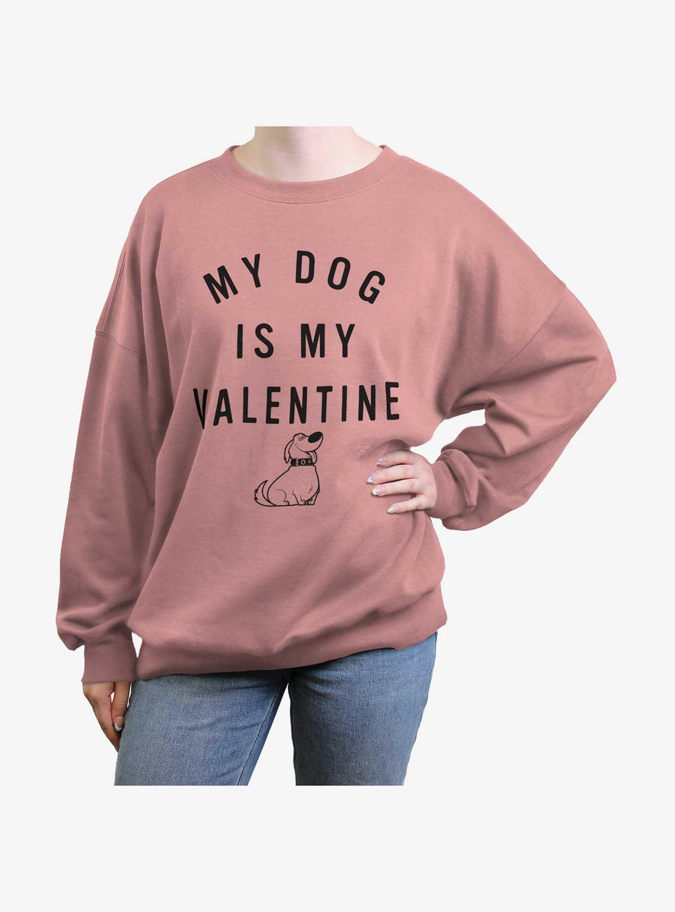 Disney Pixar Up Valentine Dug Girls Oversized Sweatshirt, , hi-res