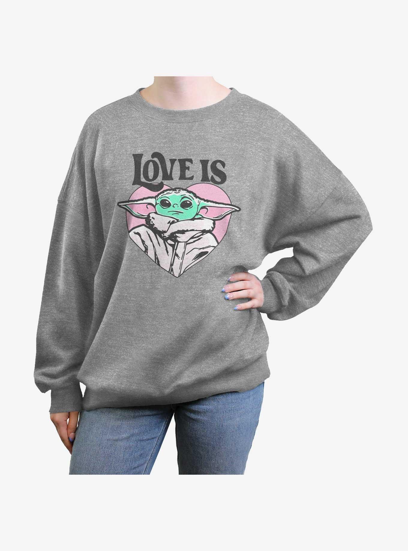 Star Wars The Mandalorian Love Is Grogu Girls Oversized Sweatshirt, , hi-res