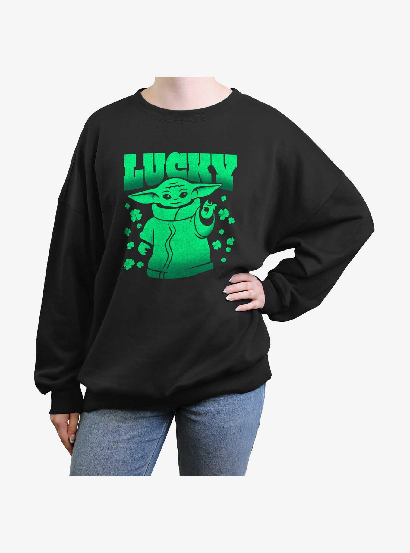 Star Wars The Mandalorian Grogu Lucky One Girls Oversized Sweatshirt, , hi-res