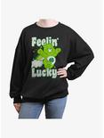 Care Bears Feelin' Lucky Girls Oversized Sweatshirt, BLACK, hi-res