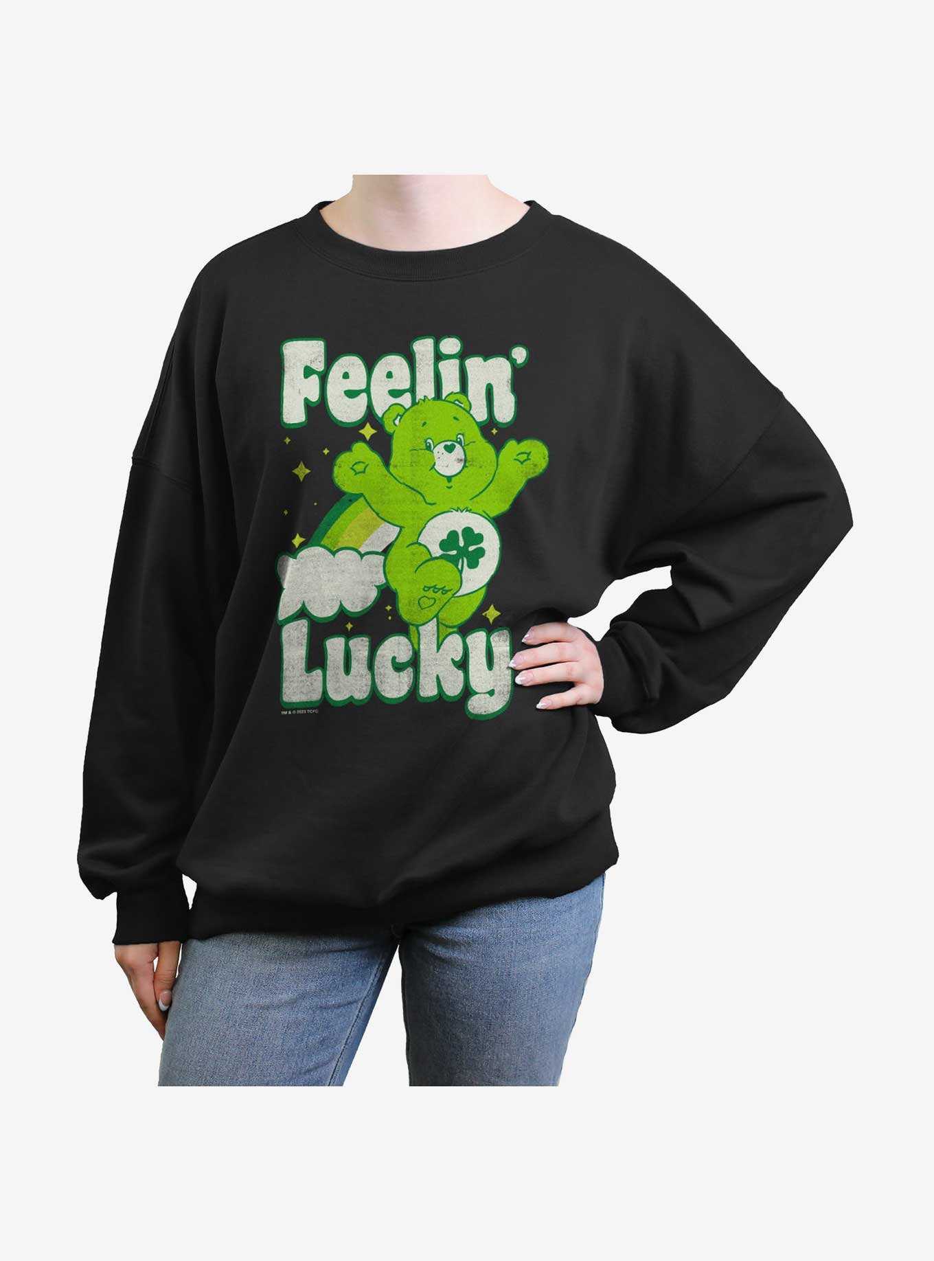 Care Bears Feelin' Lucky Girls Oversized Sweatshirt, , hi-res