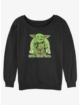 Star Wars The Mandalorian Litte Green Cutie Womens Slouchy Sweatshirt, , hi-res