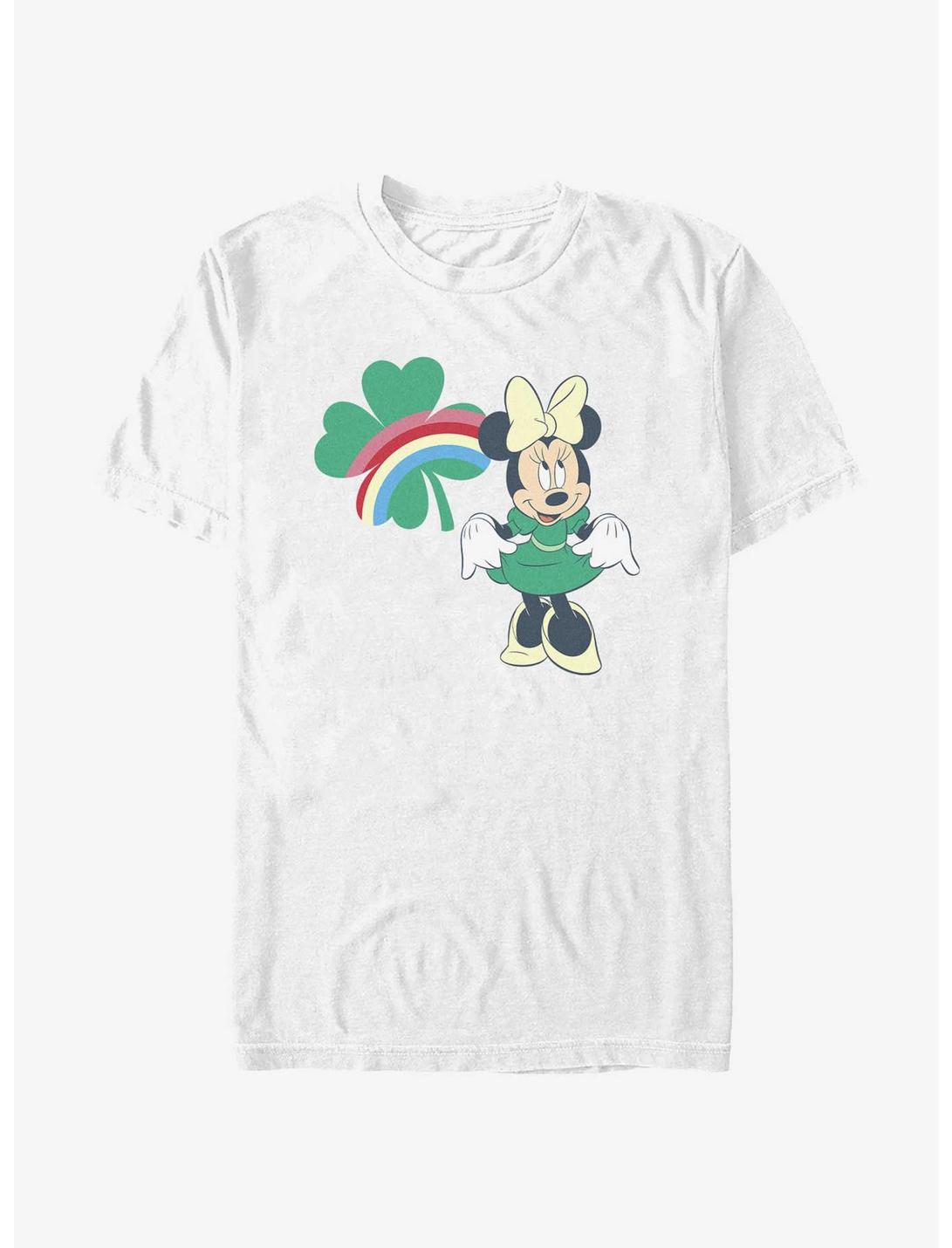 Disney Minnie Mouse Clover Rainbow T-Shirt, WHITE, hi-res