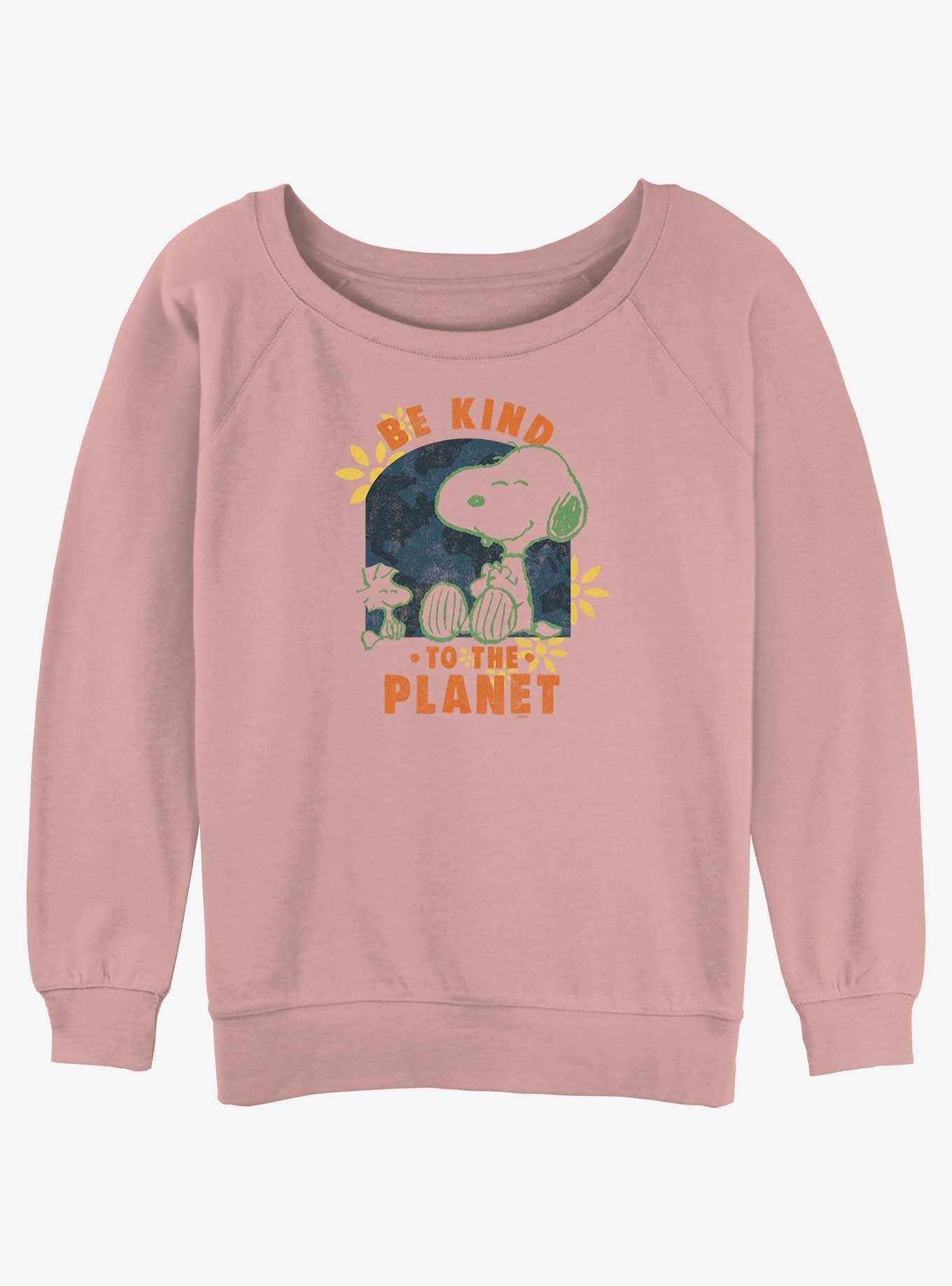 Peanuts Love & Light Girls Slouchy Sweatshirt - PINK