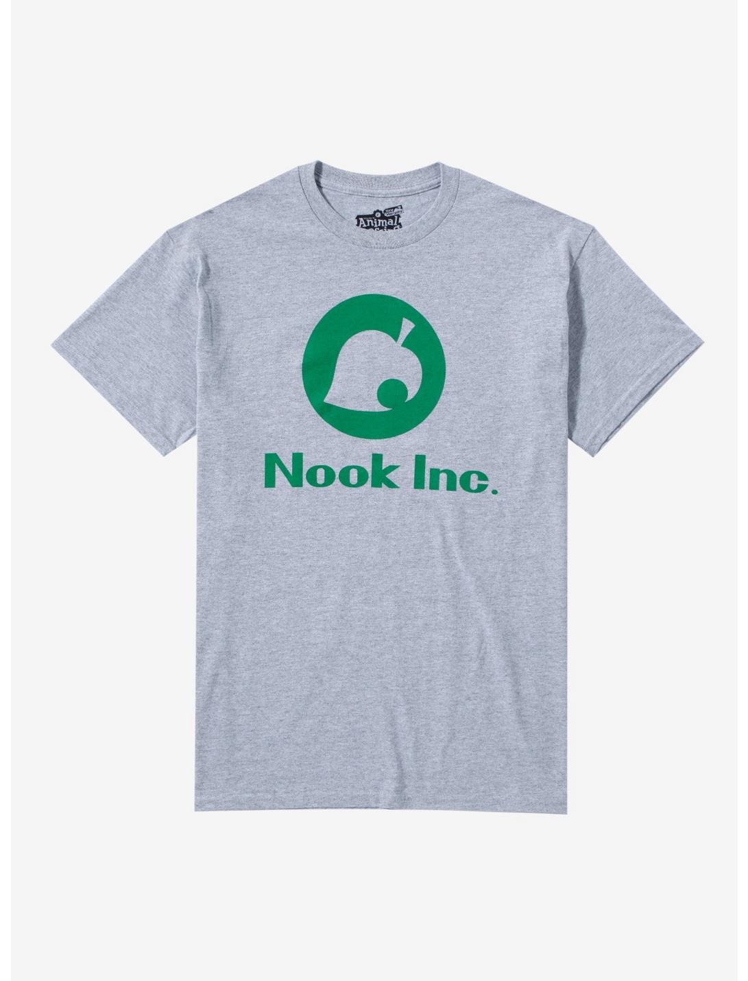 Animal Crossing: New Horizons Nook Inc. Logo T-Shirt, GREY, hi-res
