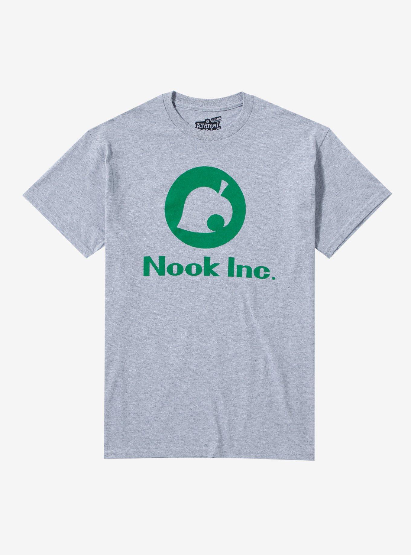Animal Crossing: New Horizons Nook Inc. Logo T-Shirt, GREY, hi-res