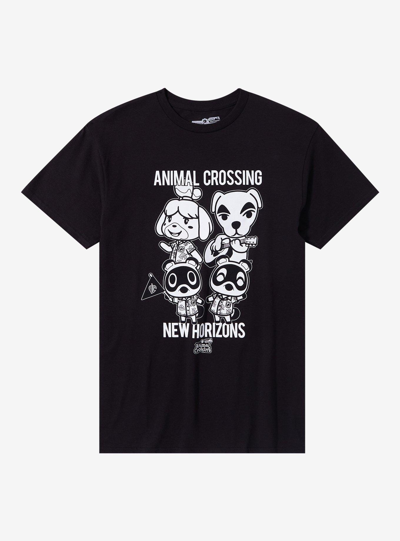 Animal Crossing: New Horizons Group Black & White T-Shirt, , hi-res