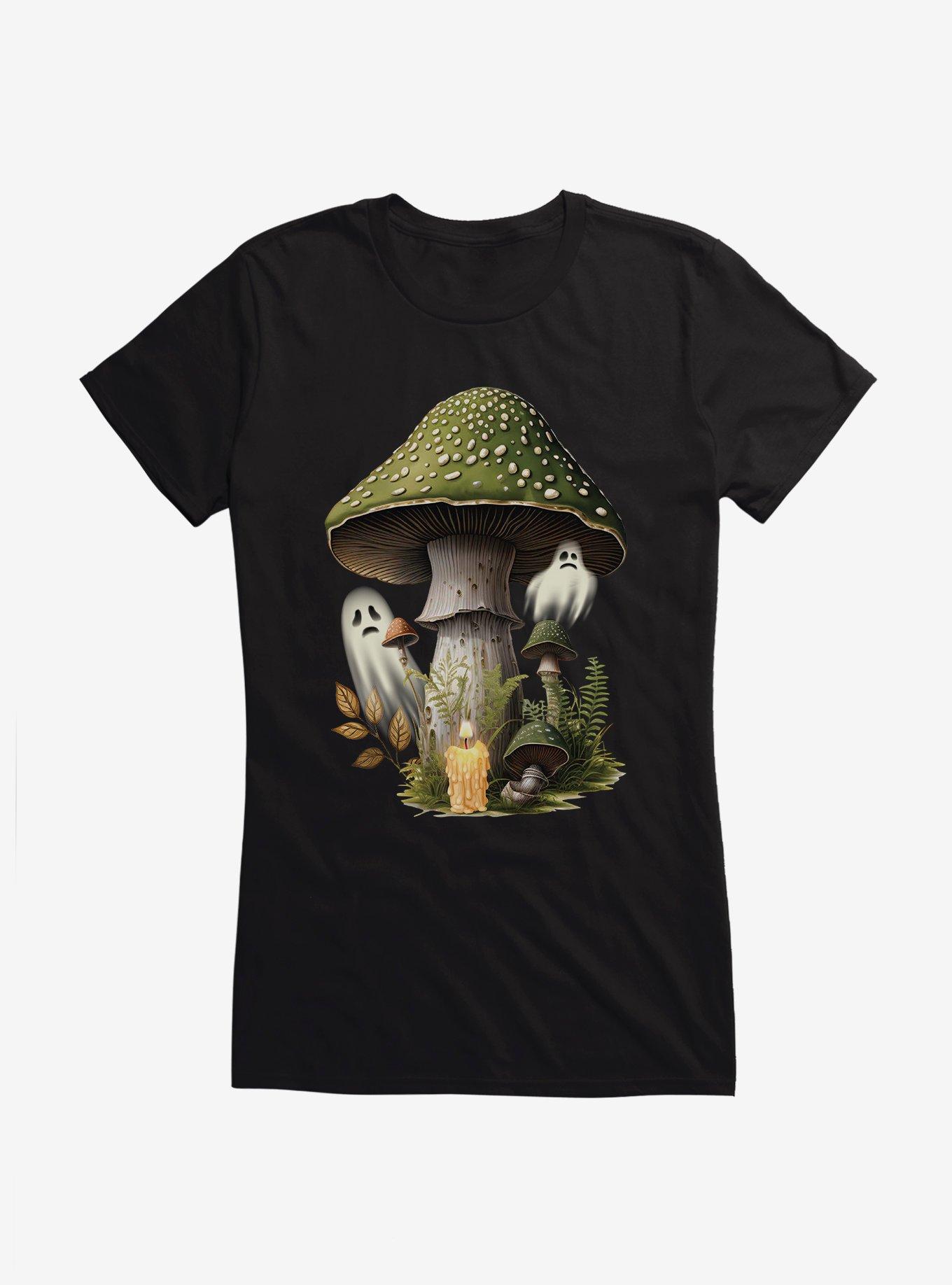 Ghostly Candle Girls T-Shirt, BLACK, hi-res