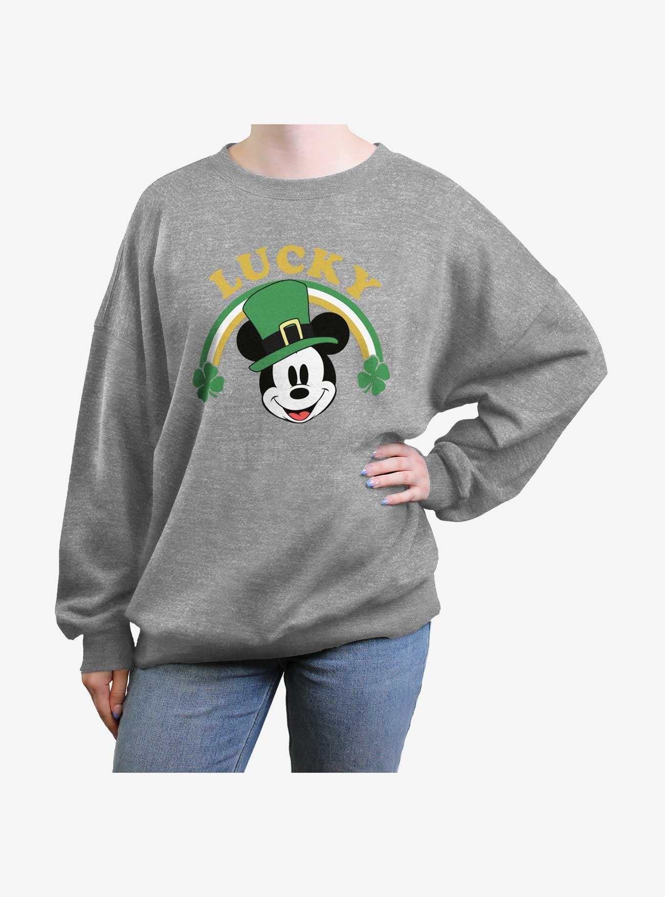 Disney Mickey Mouse Lucky Mickey Womens Oversized Sweatshirt, , hi-res