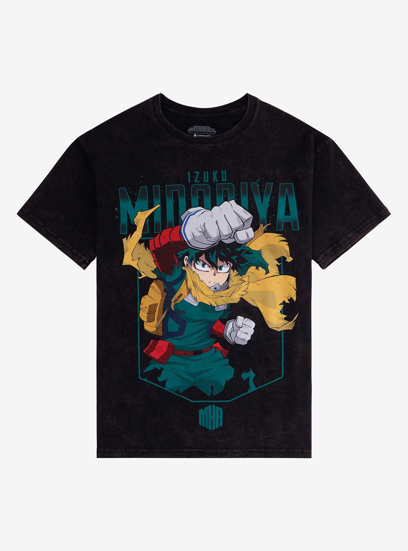 My Hero Academia Midoriya Jumbo Print Dark Wash T-Shirt, , hi-res