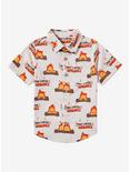 Studio Ghibli Howl's Moving Castle Calcifer Allover Print Woven Toddler Shirt — BoxLunch Exclusive, MULTI, hi-res