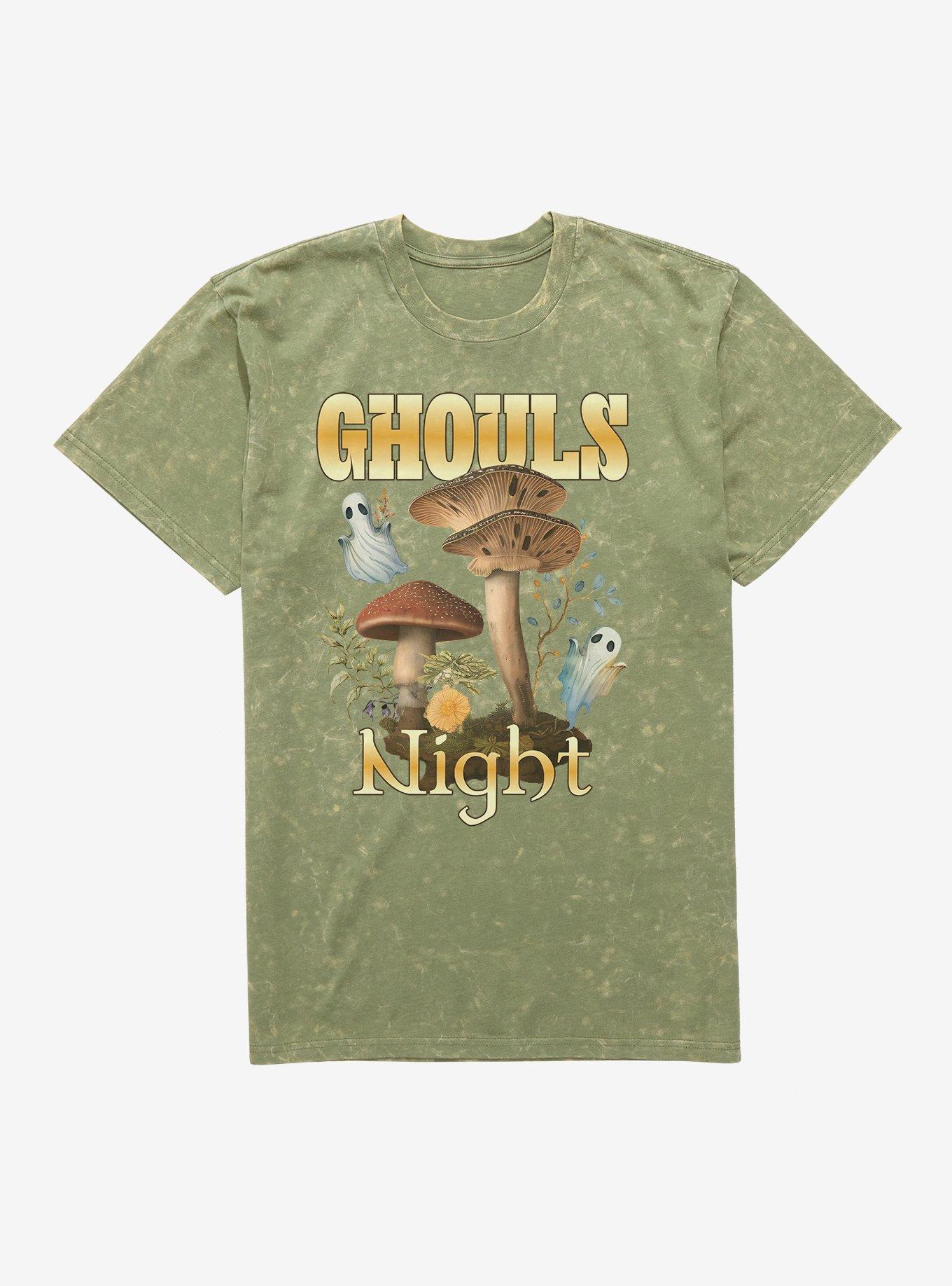 Ghouls Night Mineral Wash T-Shirt, MILITARY GREEN MINERAL WASH, hi-res