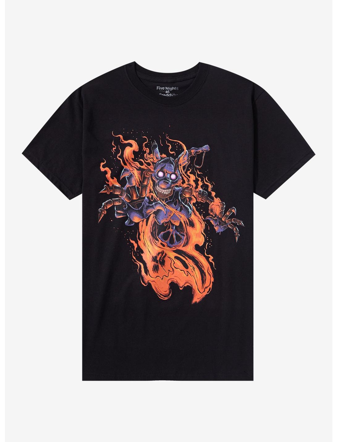 Five Nights At Freddy's Burntrap Fire T-Shirt, BLACK, hi-res