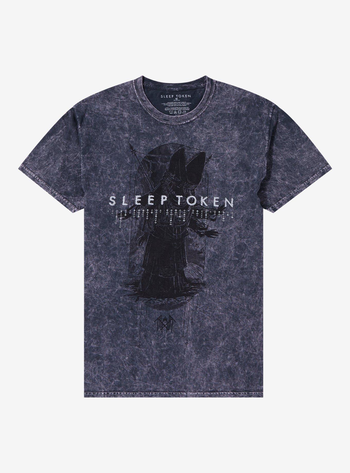 Sleep Token Aqua Regia Mineral Wash T-Shirt, GREY, hi-res