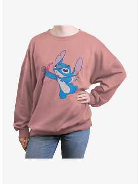 Disney Lilo & Stitch Love Shot Cupid Womens Oversized Sweatshirt, , hi-res