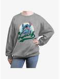 Disney Lilo & Stitch Lucky Rainbow Womens Oversized Sweatshirt, HEATHER GR, hi-res