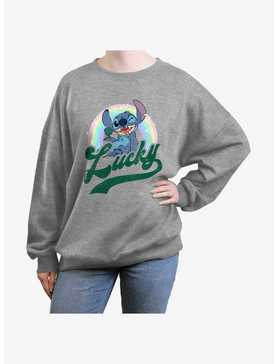 Disney Lilo & Stitch Lucky Rainbow Womens Oversized Sweatshirt, , hi-res