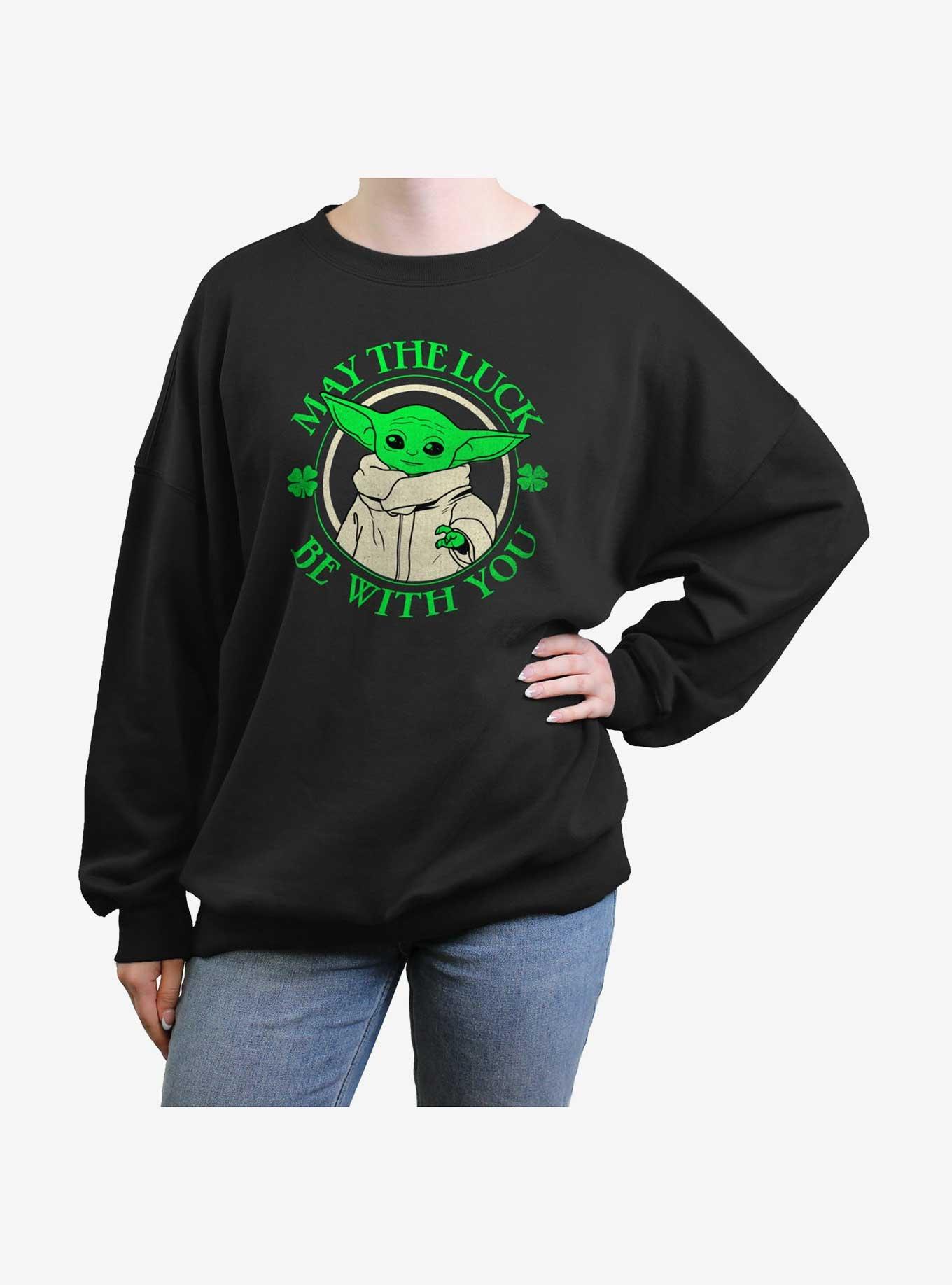 Star Wars The Mandalorian Luck Of The Grogu Womens Oversized Sweatshirt, , hi-res