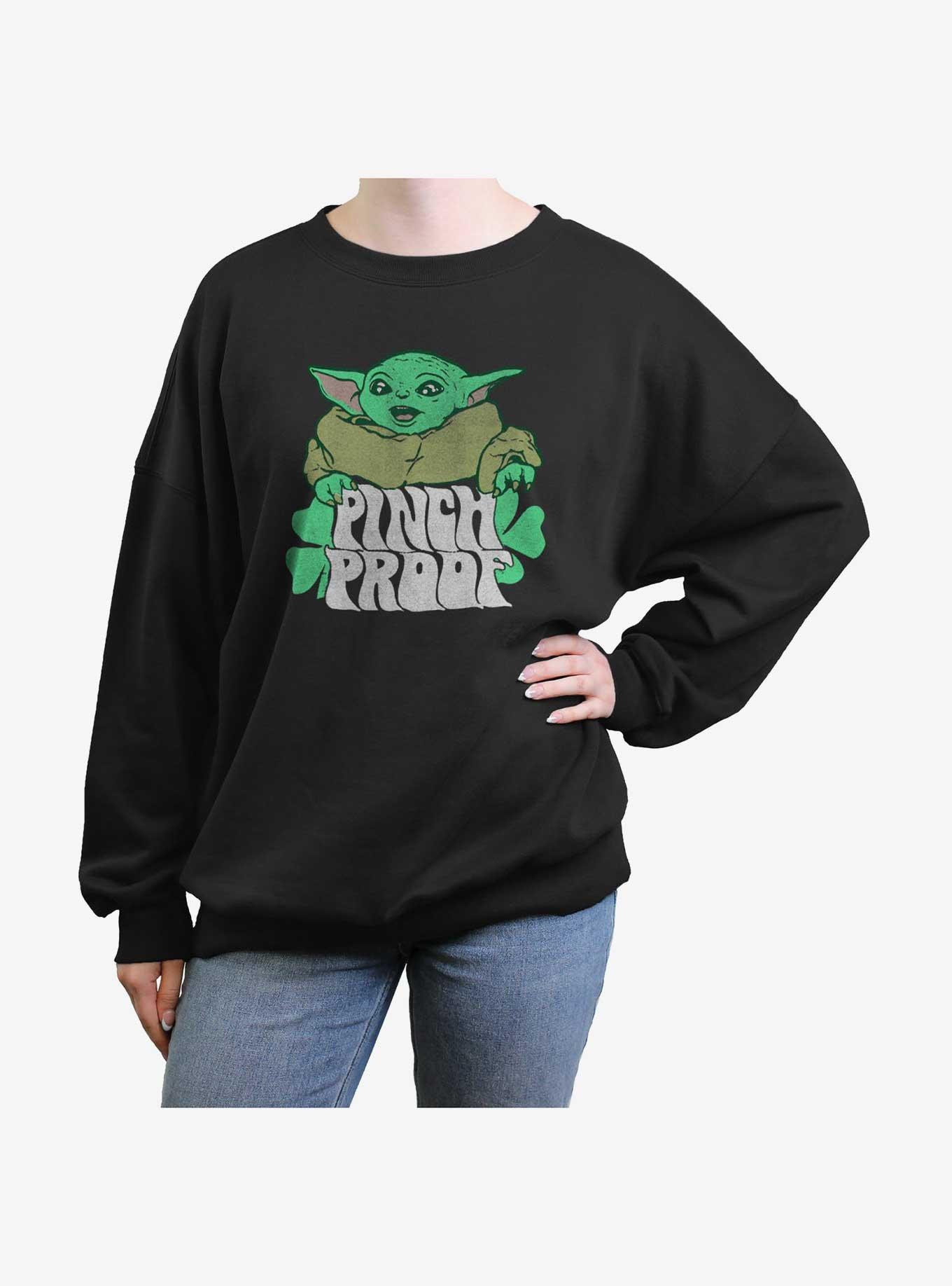 Star Wars The Mandalorian Pinch The Baby Womens Oversized Sweatshirt, , hi-res