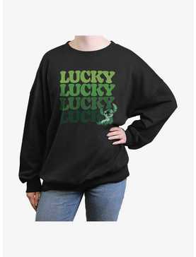Disney Lilo & Stitch Lucky Stitch Womens Oversized Sweatshirt, , hi-res