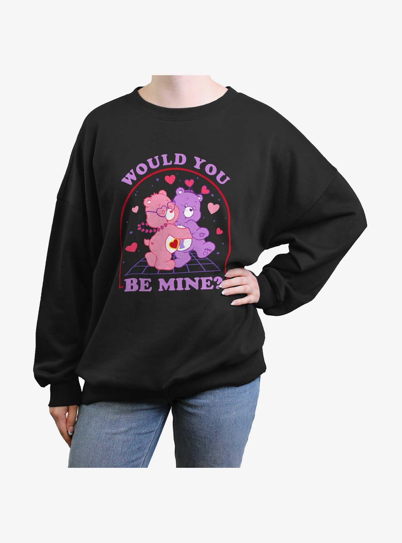 Care Bears Would You Be Mine Womens Oversized Sweatshirt, BLACK, hi-res