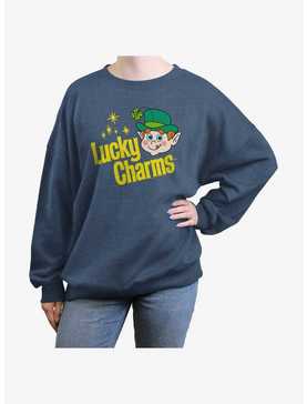 Lucky Charms Logo Retro Womens Oversized Sweatshirt, , hi-res