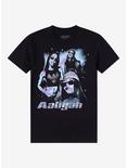 Aaliyah Silver Accent Collage Boyfriend Fit Girls T-Shirt, BLACK, hi-res