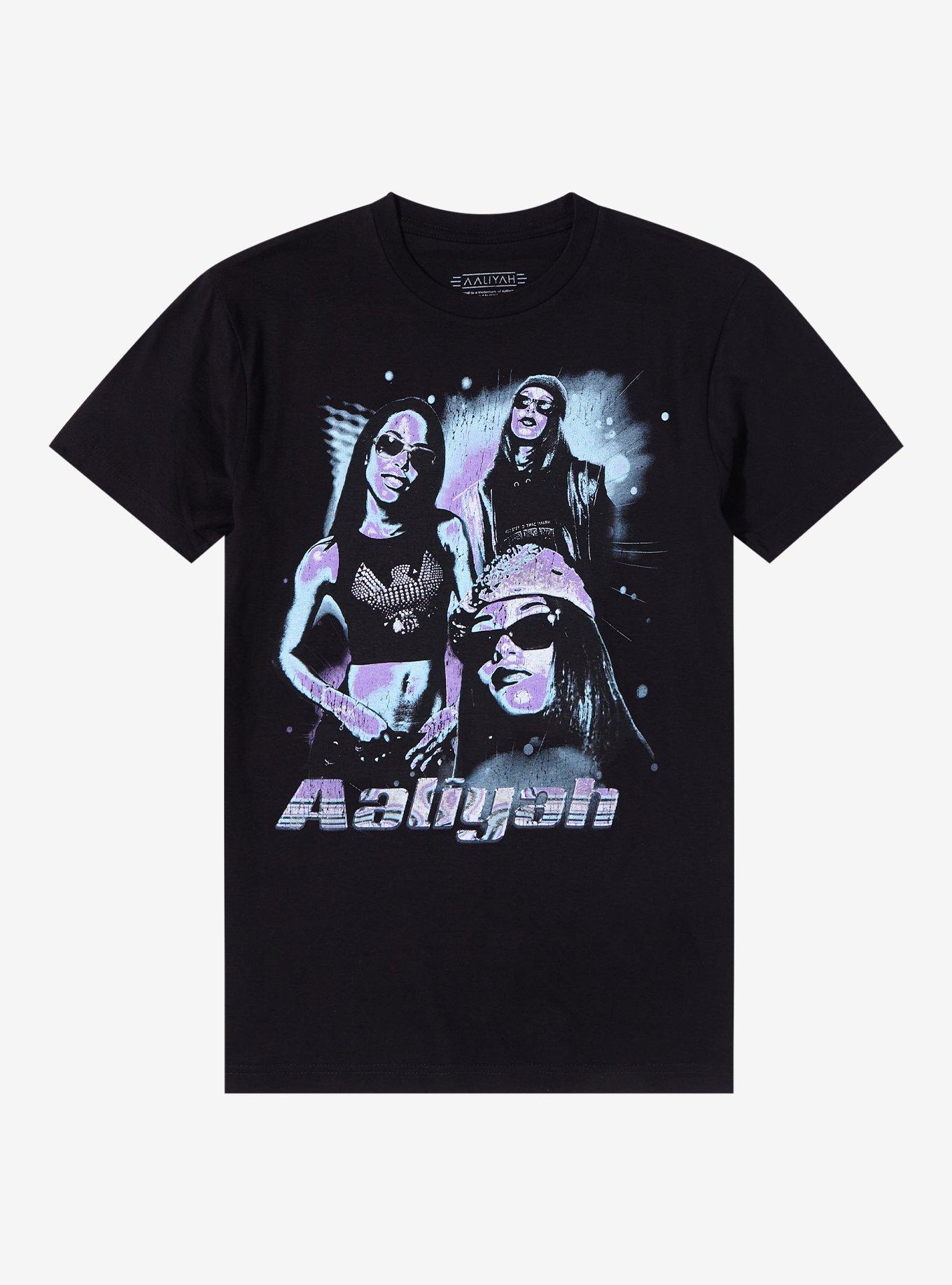 Aaliyah Silver Accent Collage Boyfriend Fit Girls T-Shirt, , hi-res