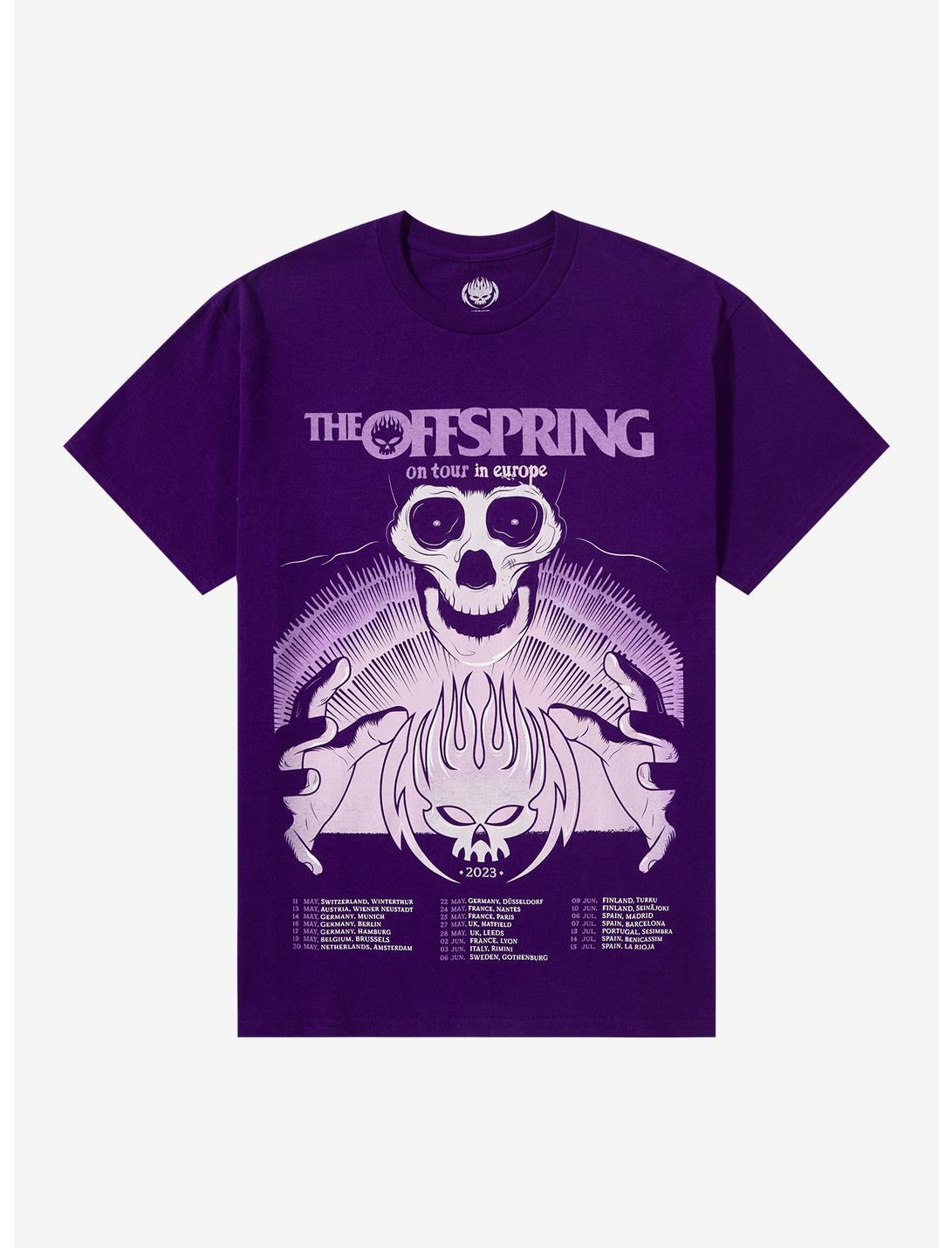 The Offspring European Tour Boyfriend Fit Girls T-Shirt, PURPLE, hi-res