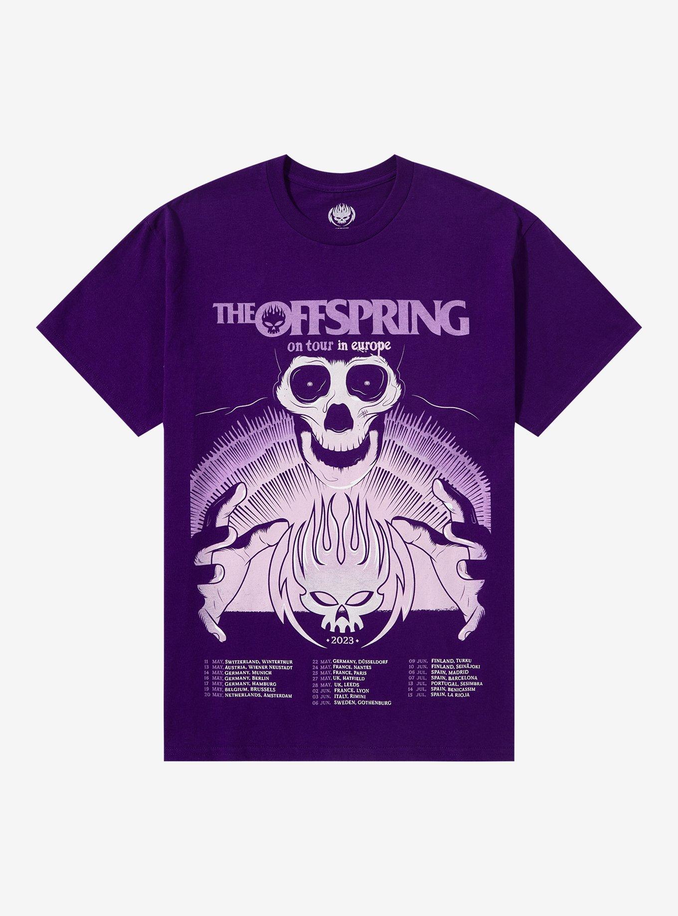 The Offspring European Tour Boyfriend Fit Girls T-Shirt, PURPLE, hi-res