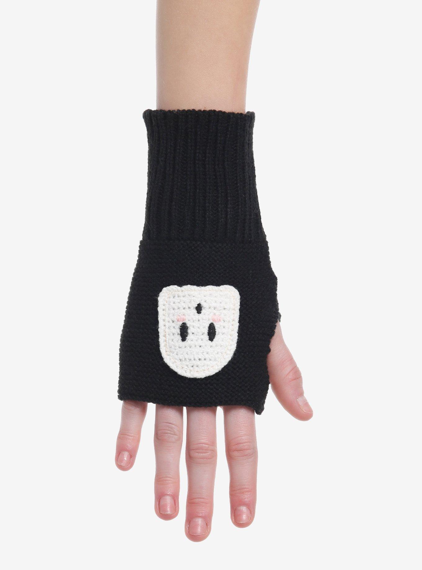 Crochet Ghost Fingerless Gloves, , hi-res