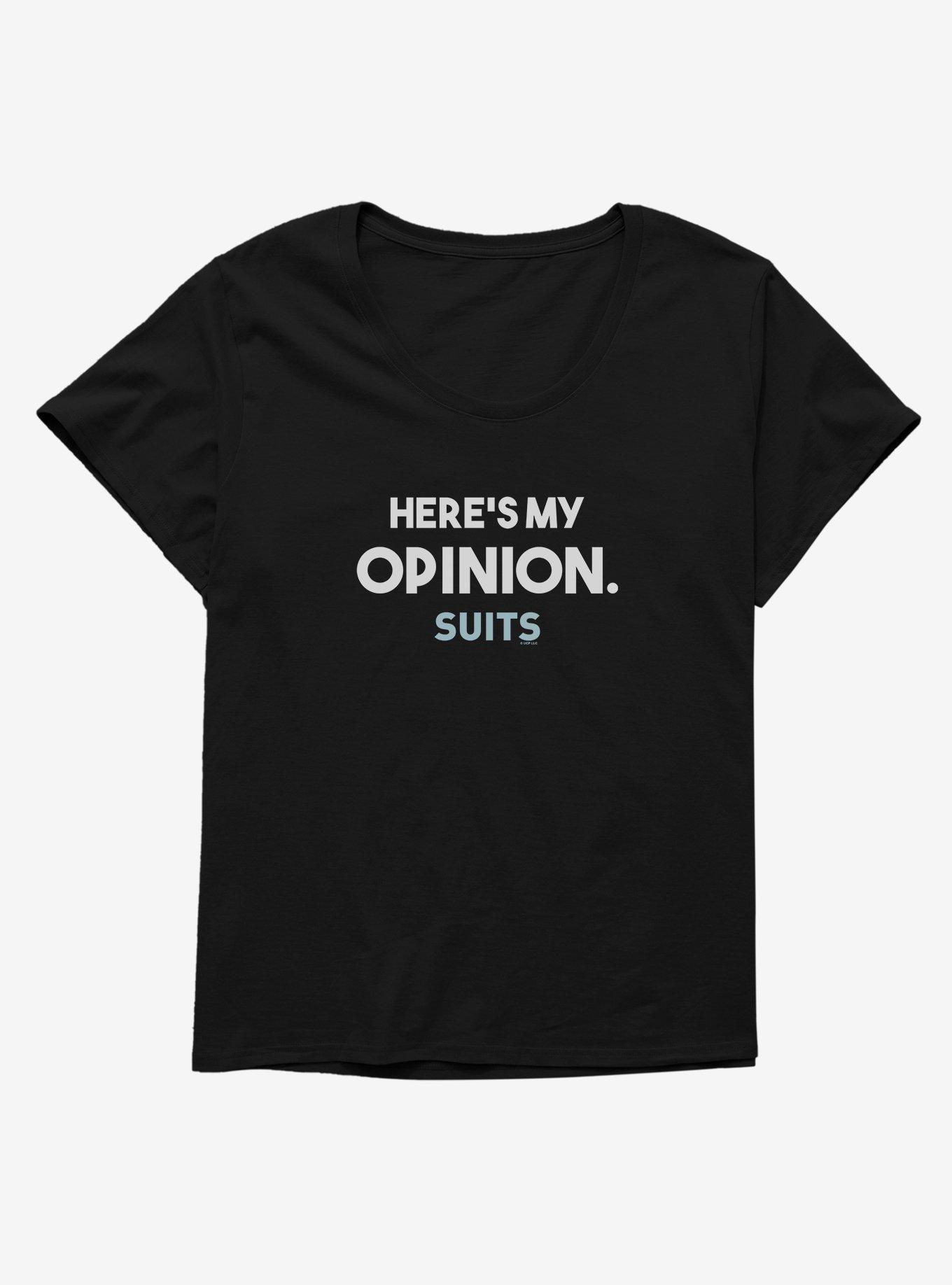 Suits Here's My Opinion. Girls T-Shirt Plus Size, , hi-res